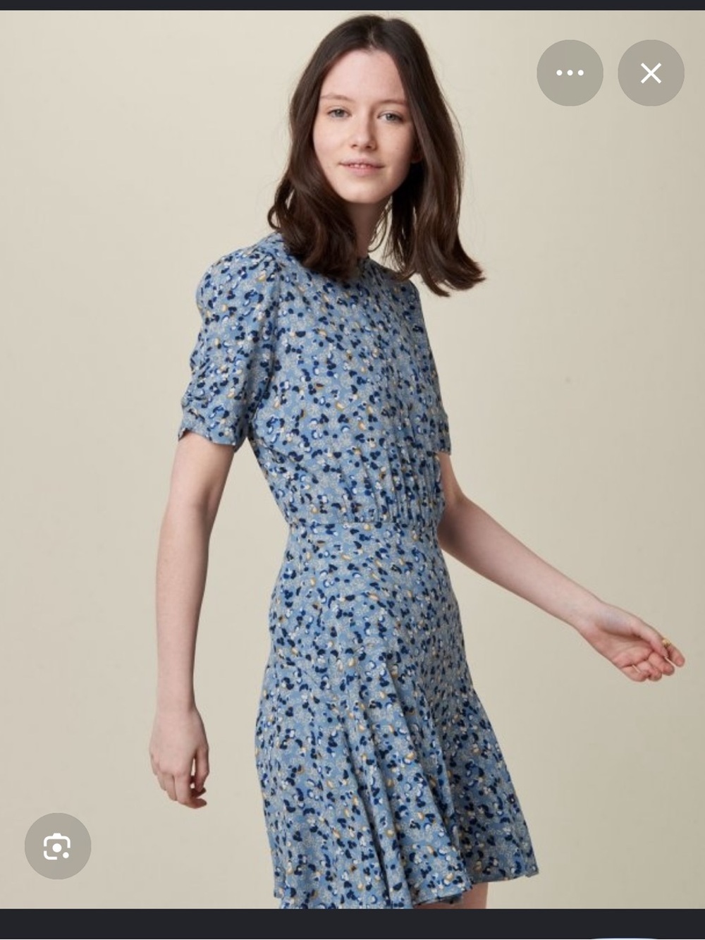 Sessùn Lucie Dance Dress Floral Ruffle Mini Puff Sleeve Size Large - Picture 3 of 8